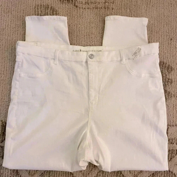 American Eagle NEW‎ Plus Size White Super Curvy Hi-Rise Jeggings Sz 24 Short - Picture 5 of 9
